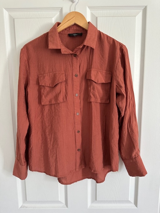 Lulus Tops - Lulu’s Rust Button-Up Shirt